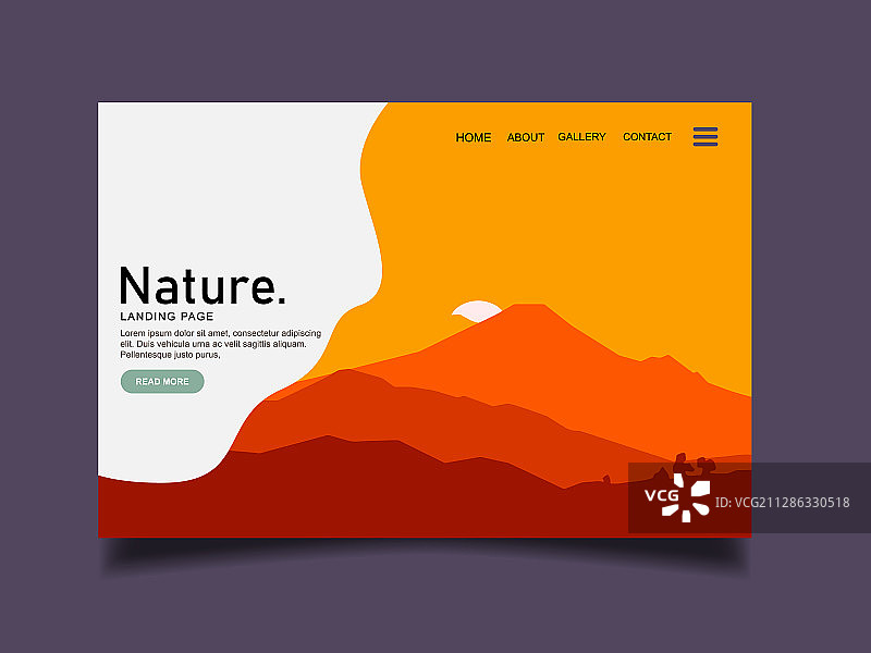 自然主题着陆页网页模板图片素材