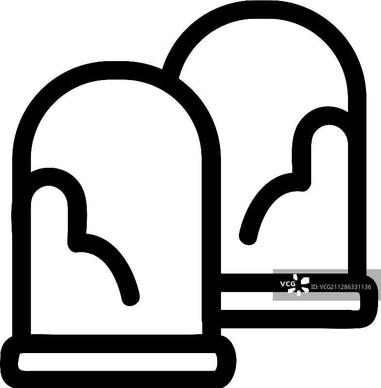 防护手套轮廓图标图片素材