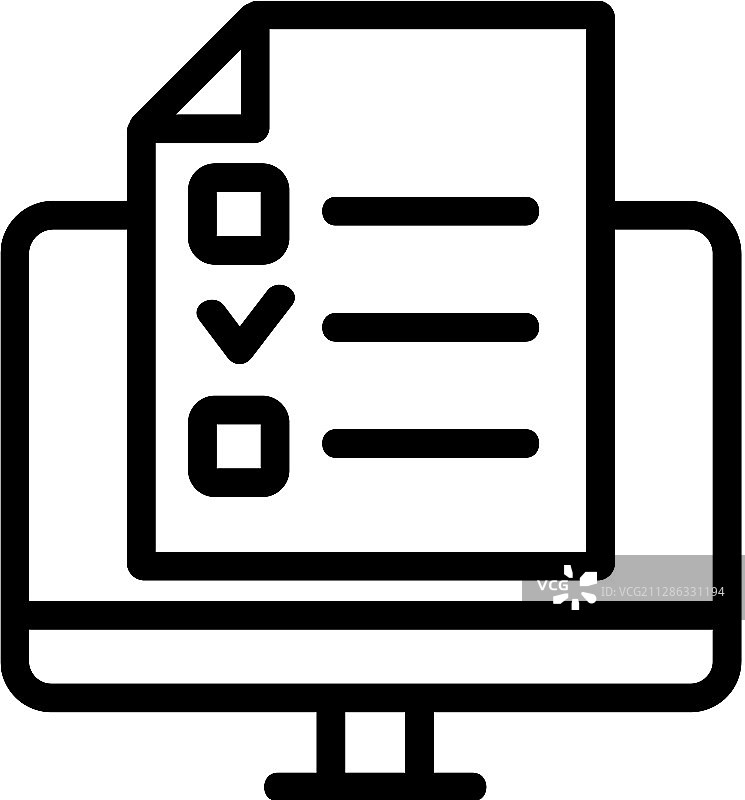 在线测试监控图标轮廓图片素材