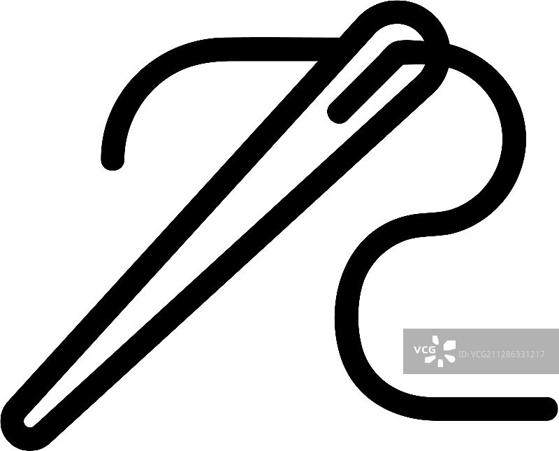 针穿线图标隔离轮廓符号图片素材