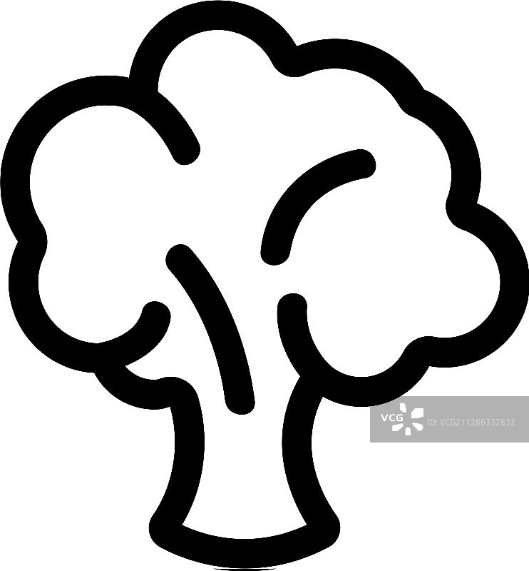 孤立的蔬菜轮廓图标符号图片素材