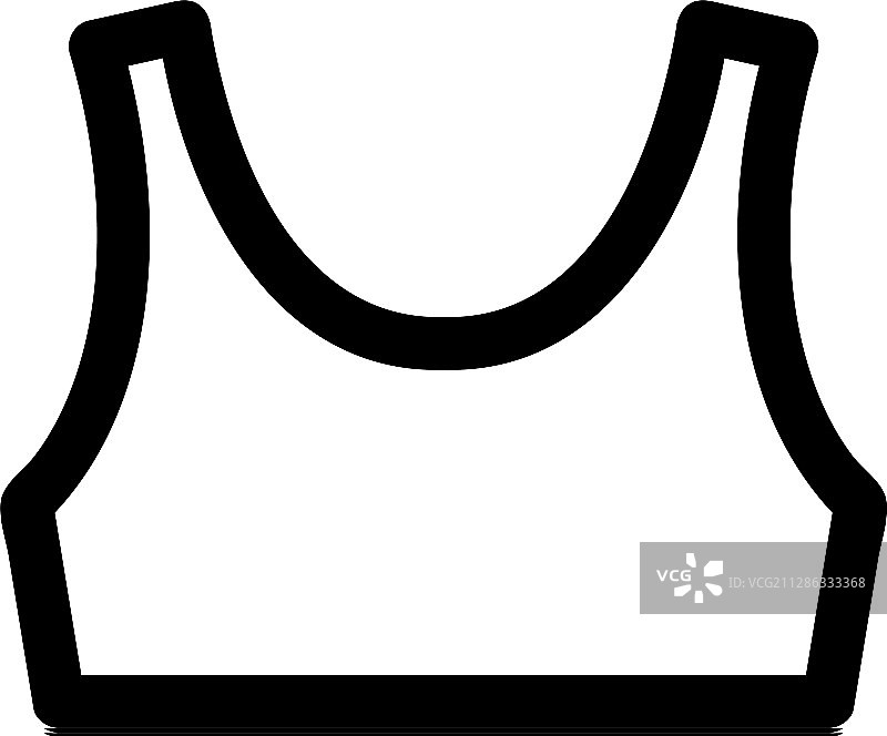 运动文胸轮廓图标图片素材