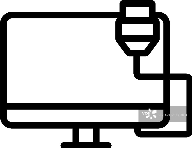 隔离轮廓的互联网电缆图标图片素材