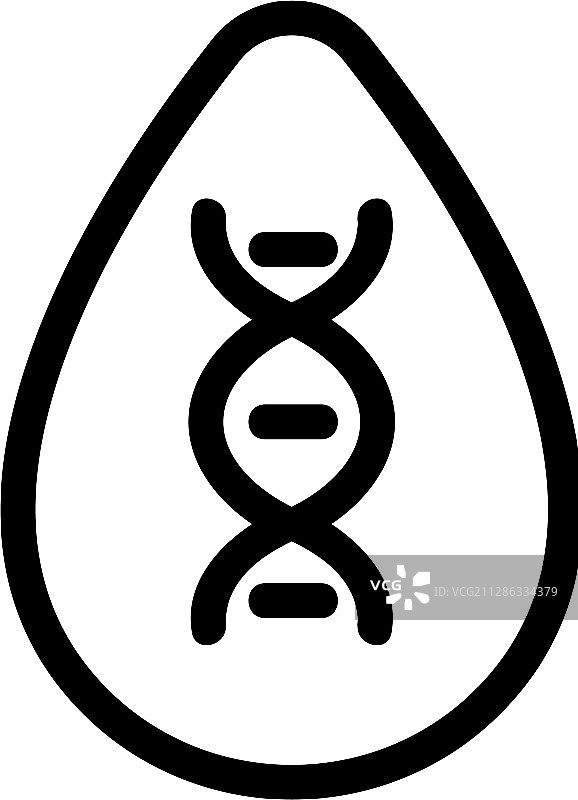 DNA研究图标轮廓符号图片素材