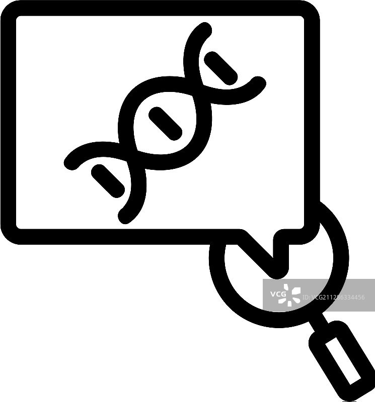 DNA研究图标轮廓符号图片素材