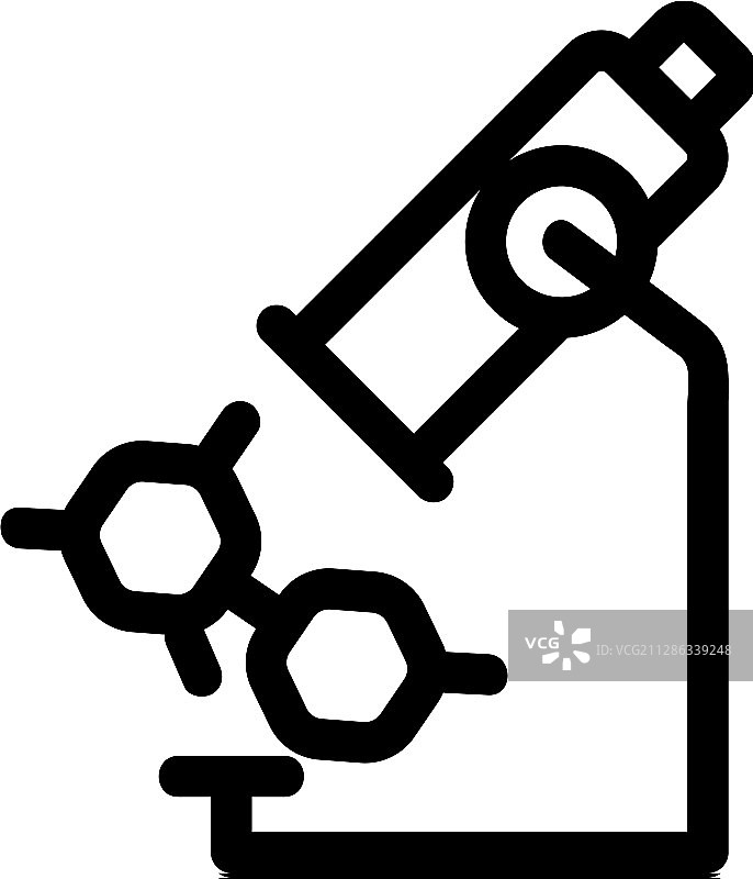 药品显微镜轮廓图标图片素材