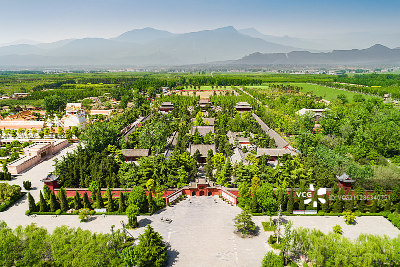 洛阳白马寺航拍图片素材