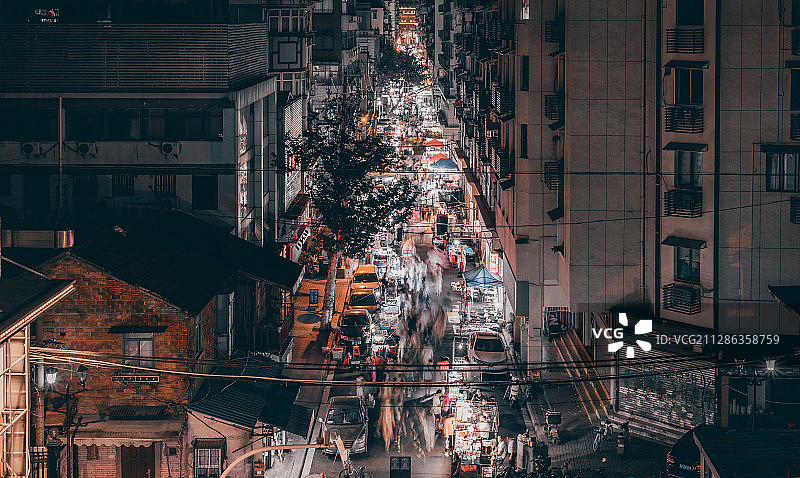 武汉保成路夜市图片素材
