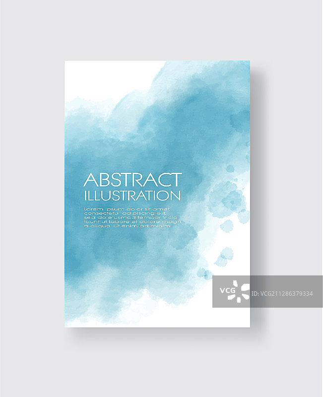 手绘水彩墨迹纸牌图片素材