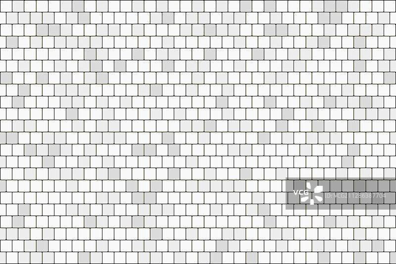 抽象白色和灰色正方形砖墙图案图片素材