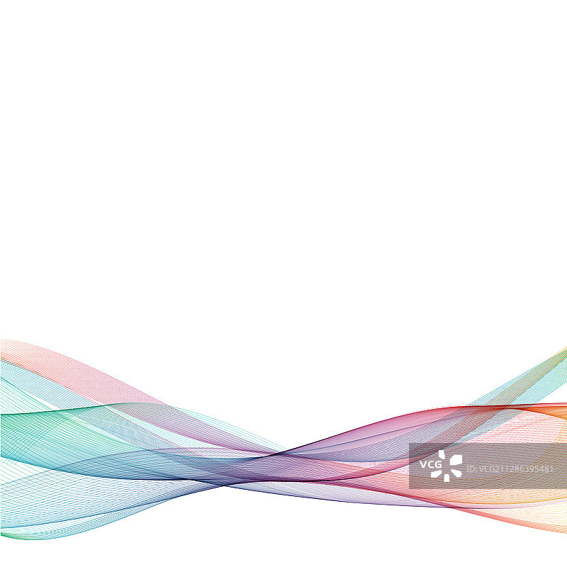 彩色波浪抽象背景模板图片素材