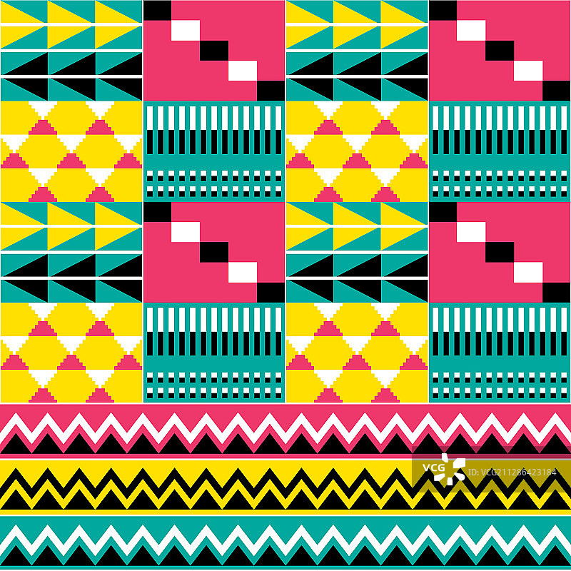 非洲部落风格的Kente面料设计图片素材