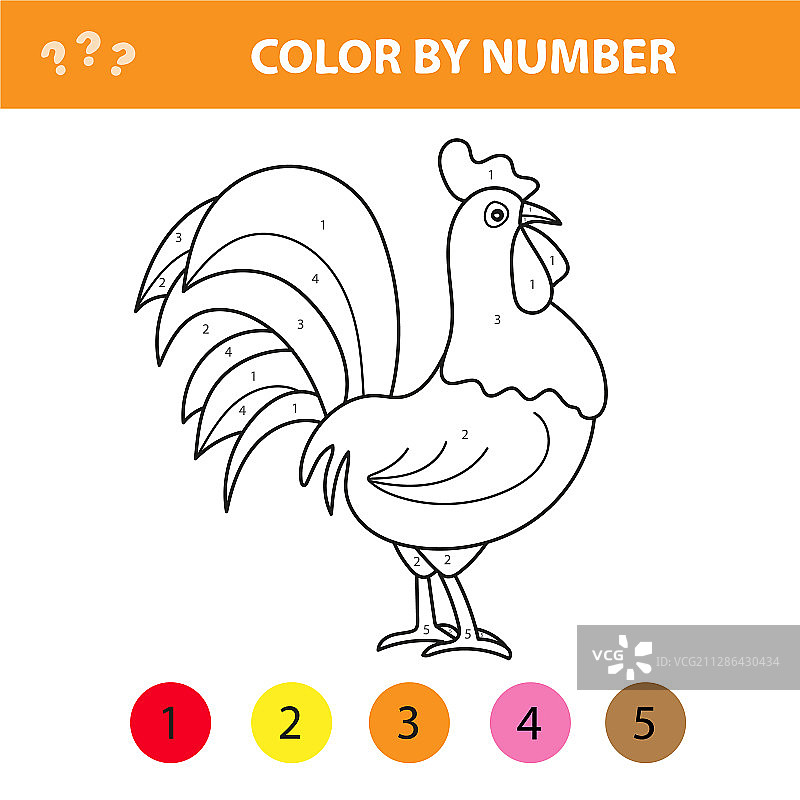 儿童农场动物颜色数字图片素材