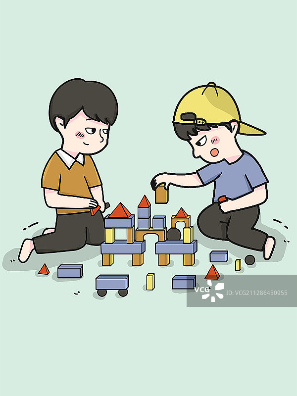 玩积木图片素材