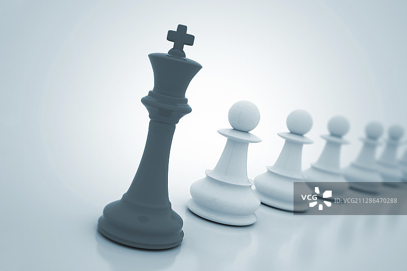 国际象棋国王领导力概念插图图片素材