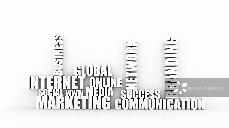 在线商业策略关键词插画图片素材