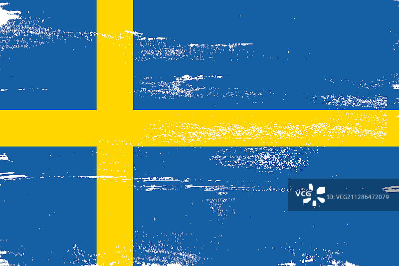 瑞典国旗彩色笔触图片素材