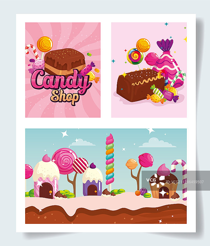 糖果场景组合图片素材