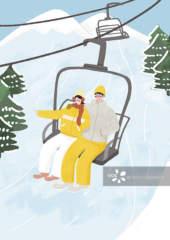 情侣冬天图片素材