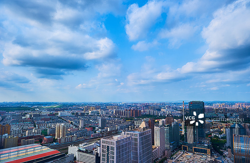 沈阳北站地区鸟瞰图片素材