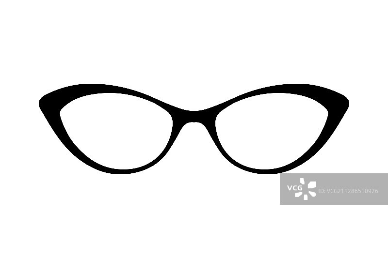 太阳镜或眼镜剪影图片素材