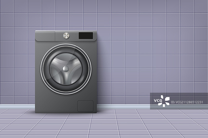 逼真现代洗衣机图片素材