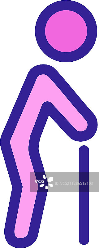 年长的男人图标隔离轮廓符号图片素材