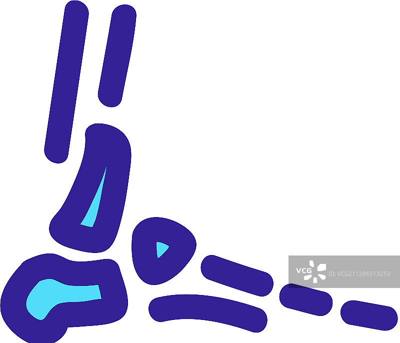 骨骼腿图标轮廓符号图片素材