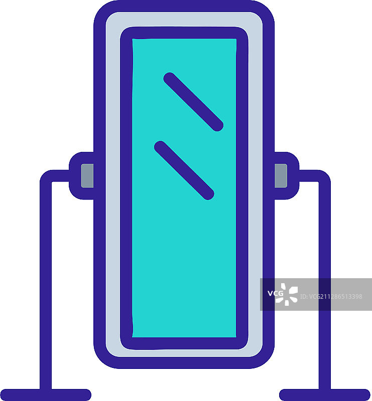 镜子图标隔离轮廓符号图片素材