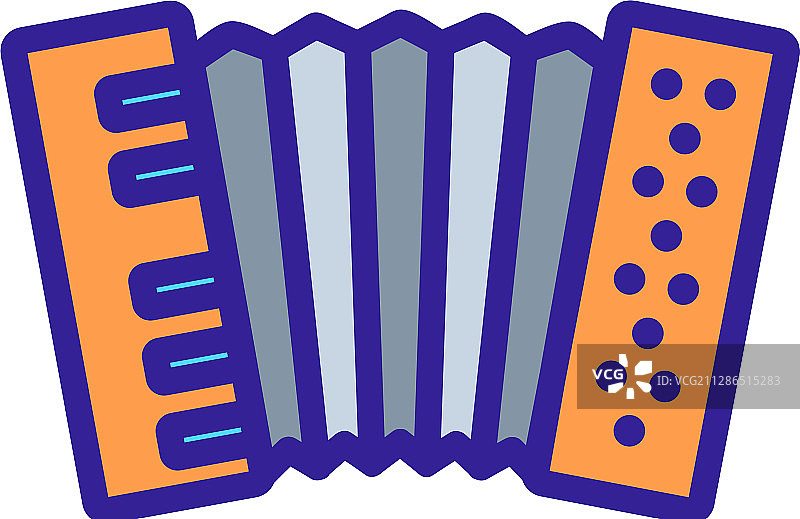 隔离轮廓符号手风琴图标图片素材