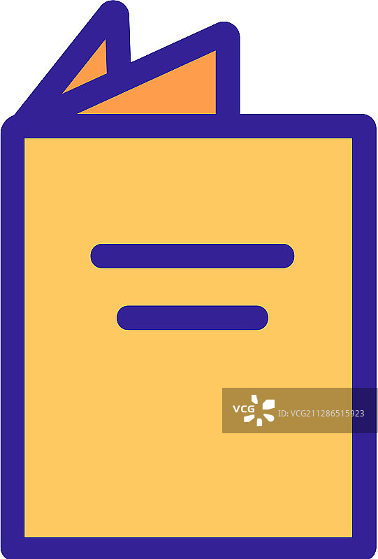 小册子图标轮廓符号图片素材