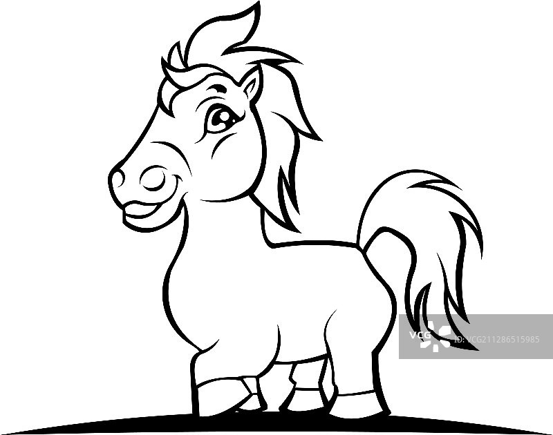 卡通马图片素材