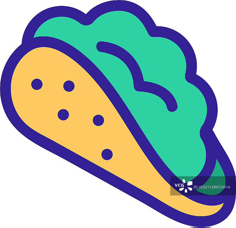 Taco轮廓图标图片素材