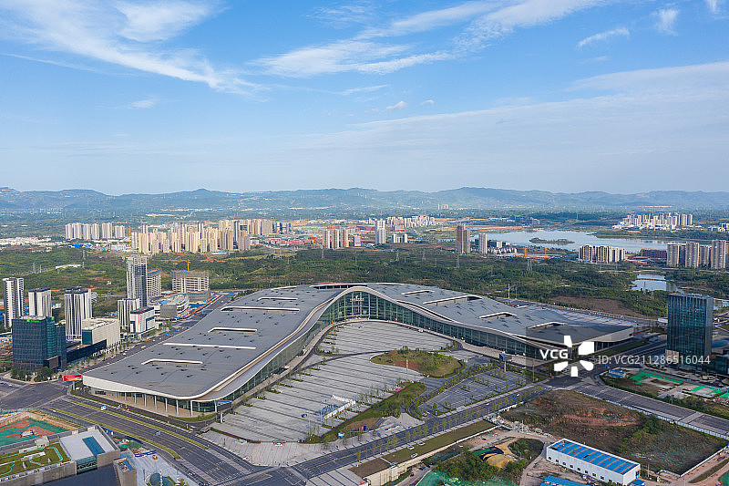 成都西部国际博览城全景图片素材