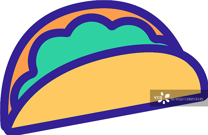Taco轮廓图标图片素材
