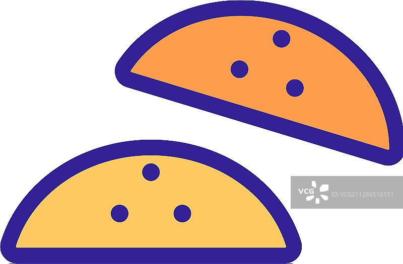 Taco轮廓图标图片素材