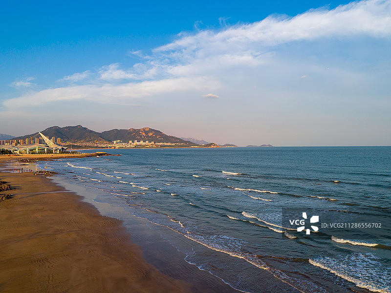 青岛雕塑园航拍图片素材