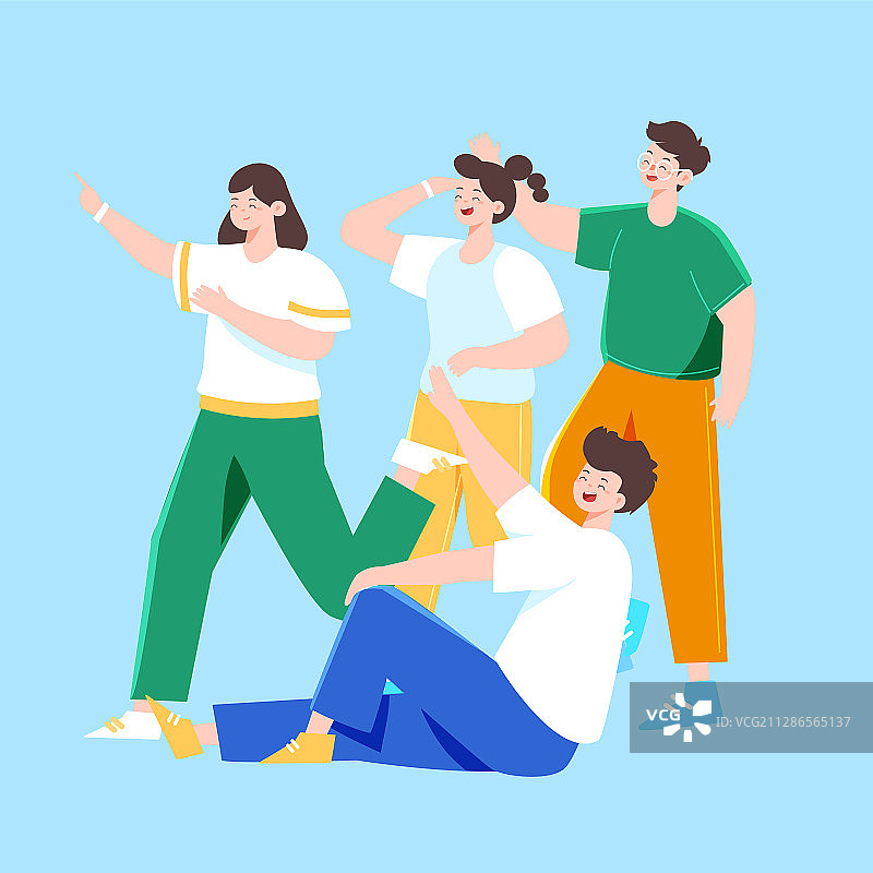 毕业旅行出游在线教育学习高考中考学生旅游背景渐变矢量插画图片素材