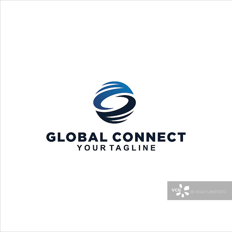 全球连接logo设计理念图片素材