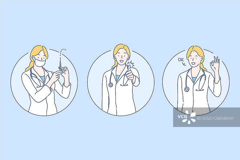 医疗保健医生套装概念图片素材