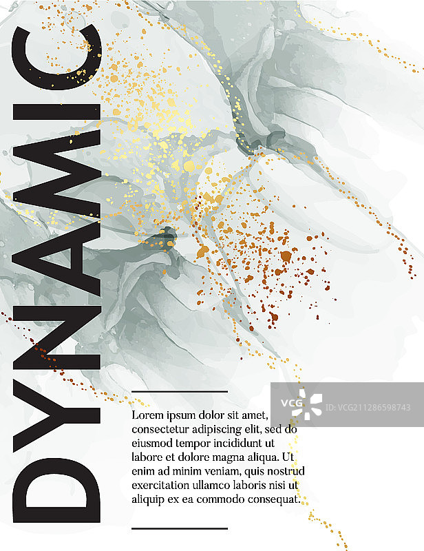 动感混合液体水彩抽象艺术图片素材