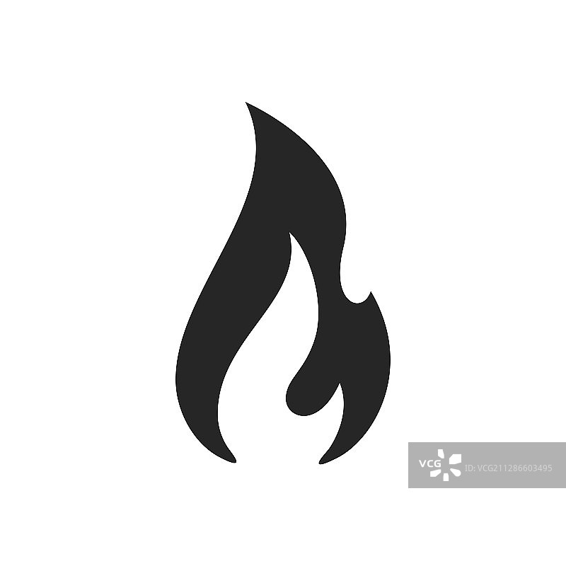 火焰燃烧黑色线条可燃警告图标图片素材
