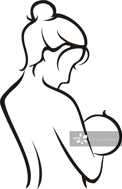 护士妈妈母乳喂养标志图片素材