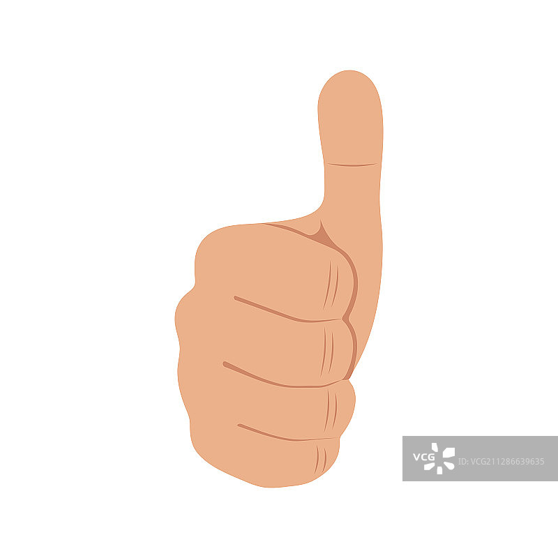 点赞手势扁平设计图片素材