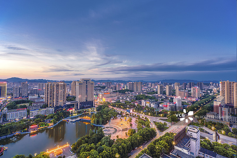 娄底娄星广场夜景图片素材