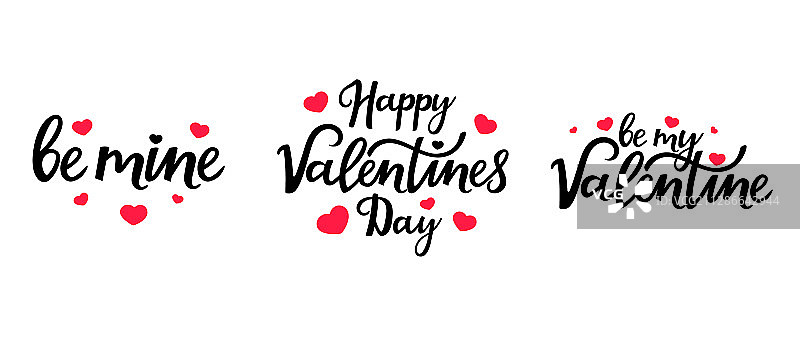 情人节快乐手绘字母图案图片素材