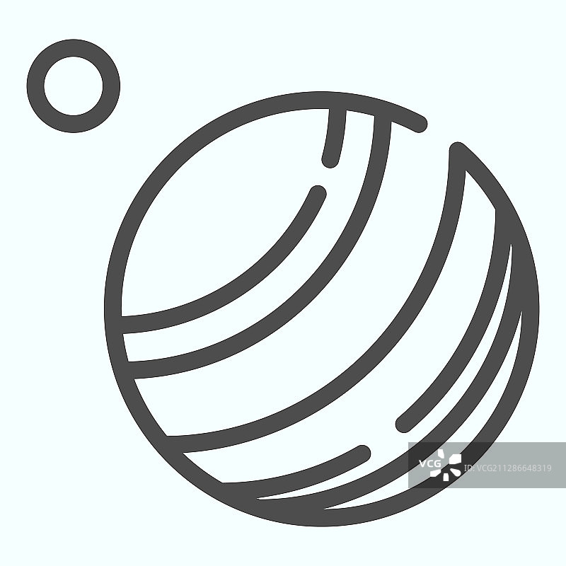 带卫星的世界行星木星线性图标图片素材