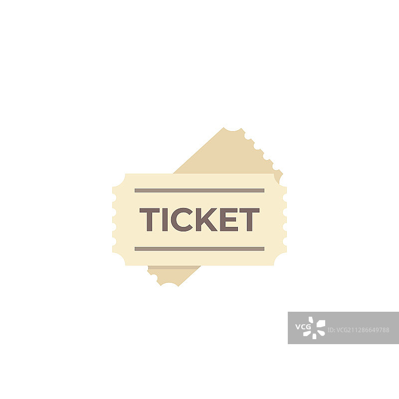 白色背景上的门票图标图片素材