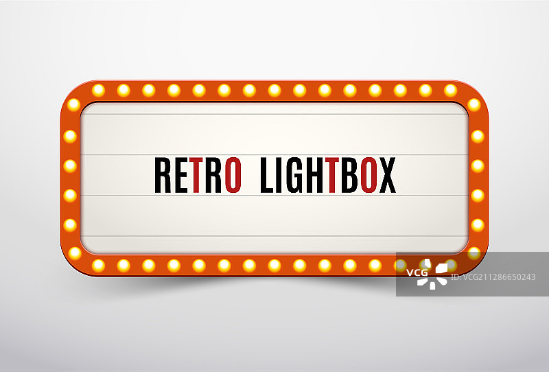 复古灯箱广告牌图片素材