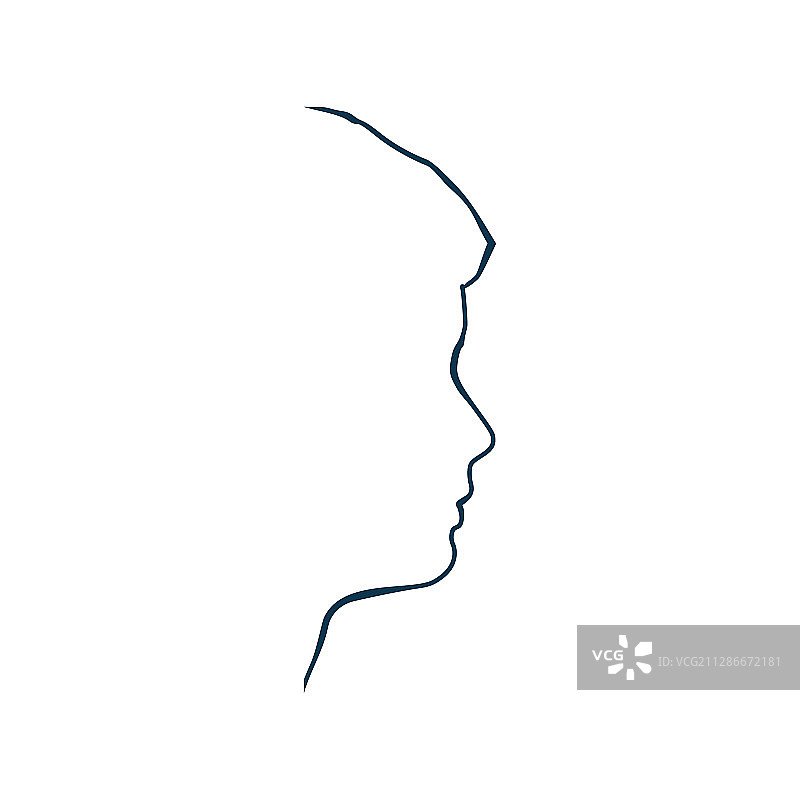 男性头部轮廓图片素材